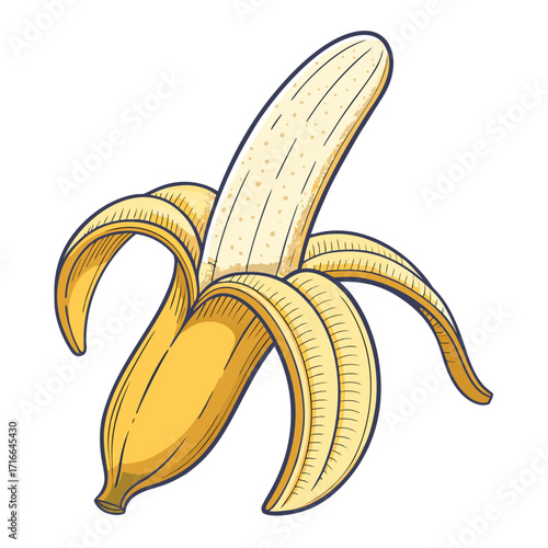 banana on white background