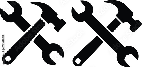  Crossed Hammer and Wrench Tools