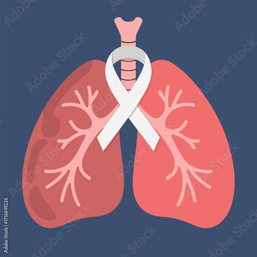  Lung Cancer Awareness Ribbon