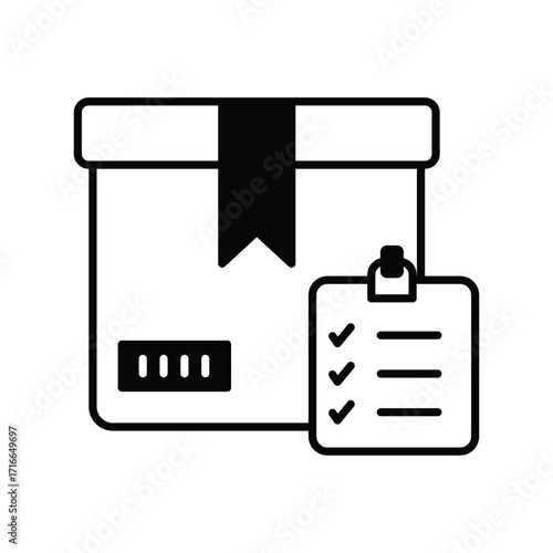Box icon with white background vector stock illustration