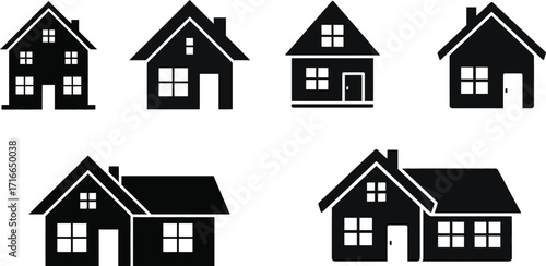 Set of Black House Icons