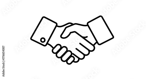 Seal the Deal with a Confident Handshake Icon for Business Success and Partnership, Ideal for Modern Web Design and Corporate Communications