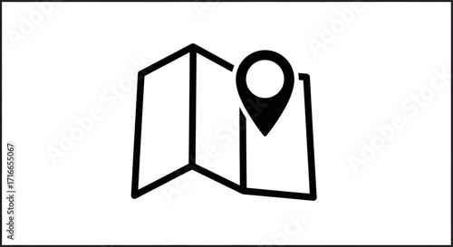 Navigate your next adventure with this simple map icon, perfect for travel guides, app designs, and location services - find your way with ease