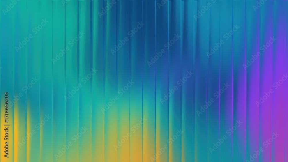 Obraz premium Abstract Vertical Ripples Of Teal Blue And Purple Gradient Background texture