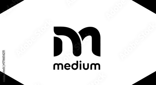 Check out this sleek, modern Medium logo on a clean white background perfect for your next blog post or social media campaign, get inspired today