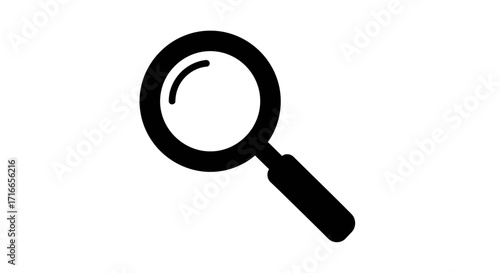 Find answers easily with this crisp magnifying glass graphic, perfect for websites, apps, and print designs needing a search icon or investigative concept