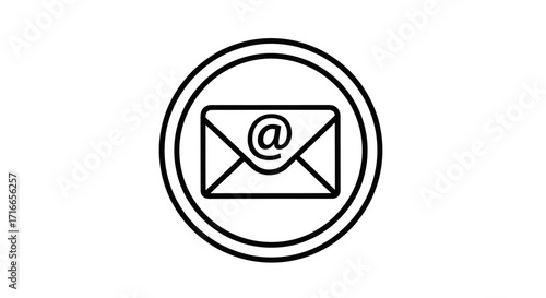 Stay connected with this modern email symbol, perfect for websites and apps needing a clean, minimalist contact icon to draw in new clients now