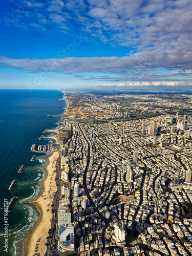 Israel and Tel Aviv Area From the Air
