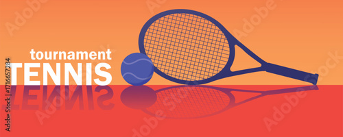 Tennis tournament, court tennis competition banner, major international tournament, sports game. Championship poster, racket sports training, tennis club, hobby, sports school decor, activity