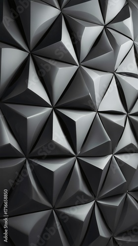 Modern Abstract Wall Design Featuring Geometric Black Triangles in a Stylish ...