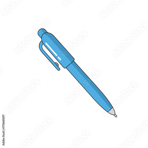pen cartoon illustration , cartoon design style , vector