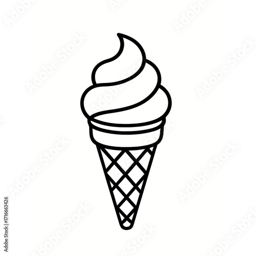 Wallpaper Mural ice cream cone line art Torontodigital.ca