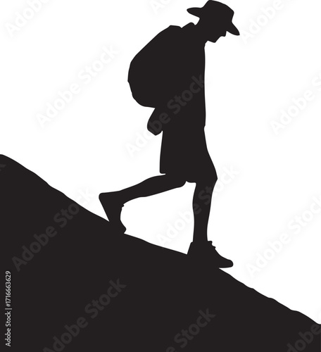 Step by Step Outdoor Minimalist Trekker Scene