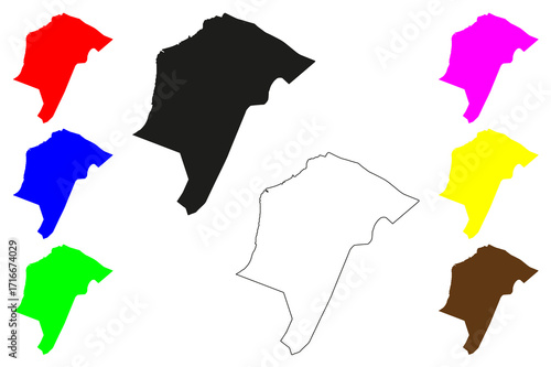 Papar city (Malaysia) map vector illustration, scribble sketch Pekan Papar map