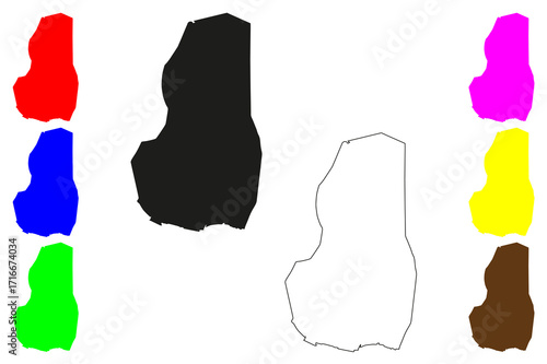 Pasir Gudang city (Malaysia) map vector illustration, scribble sketch Bandaraya Pasir Gudang map