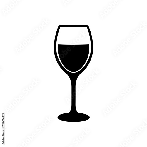 Wine glass with dark liquid