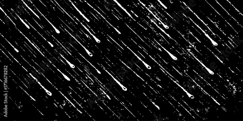 Digital water droplets on a dark, optical fiber network background