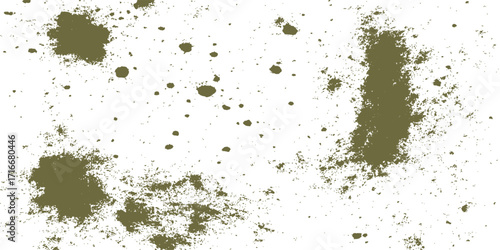 Abstract grunge background with green paint splashes and ink splatter texture illustration