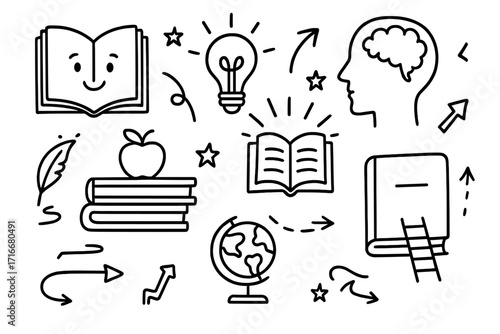 Optometry icons vector set, cartoon style eye care symbols with glasses, eye chart, eye drops, retina, contact lens, optical tools, vision healthcare illustration