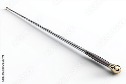 A conductor's baton, 3D render, isolated on a white background.
