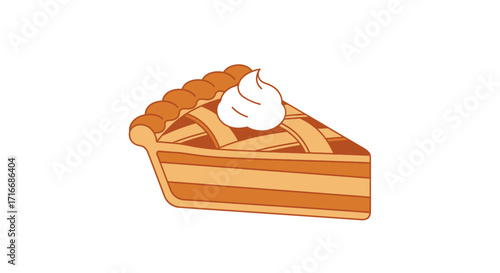 A delightful slice of pumpkin pie with whipped cream perfect for fall festivities and Thanksgiving