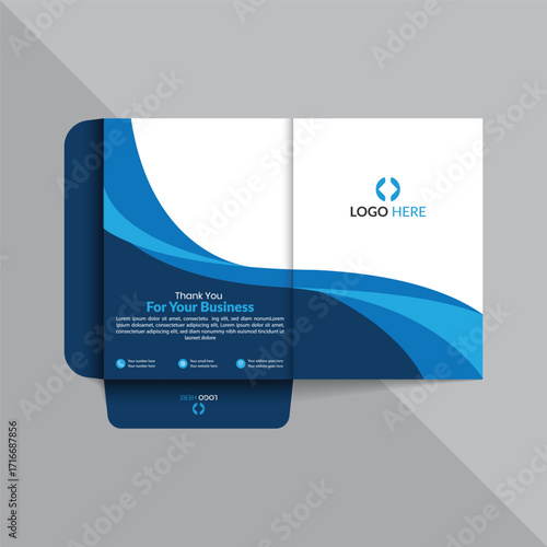 Creative File Folder Template | Office Document Holder Presentation