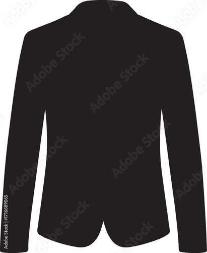Jacket icon in silhouette modern style by advance white background