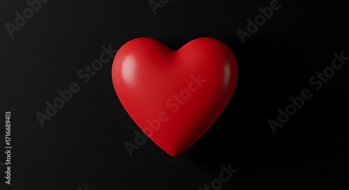 red heart on black background., Glowing Red Heart with Cracked Texture in Emotional Darkness