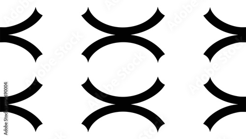 Modern Geometric Seamless Pattern, Retro 70s Bauhaus Style Abstract Background