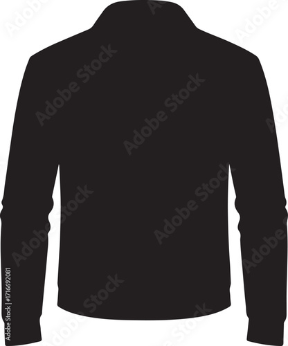 New jacket icon in silhouette modern style by advance white background.