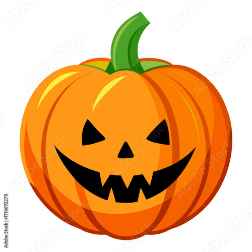 halloween pumpkin isolated on white