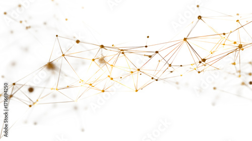 Abstract network connection isolated on white background