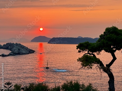 sunset over the ocean