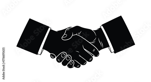 hand shake in vector form