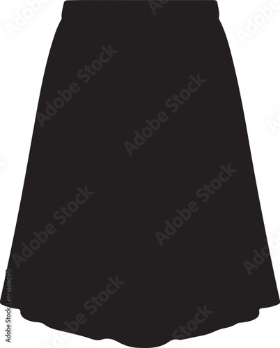 Skirt icon in silhouette modern style by advance white background.