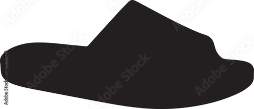 Slippers in pure silhouette modern style by advance white background.