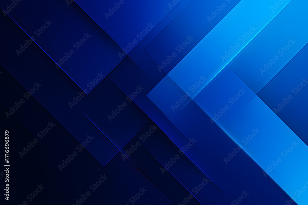 Obraz premium Blue Geometric Background with Rectangular Shapes