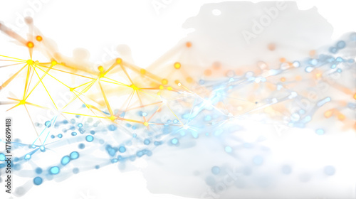 Abstract network connections isolated on white background