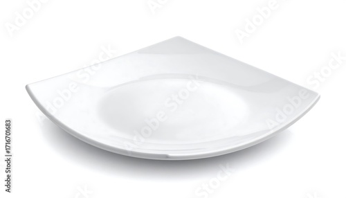 Empty white square plate