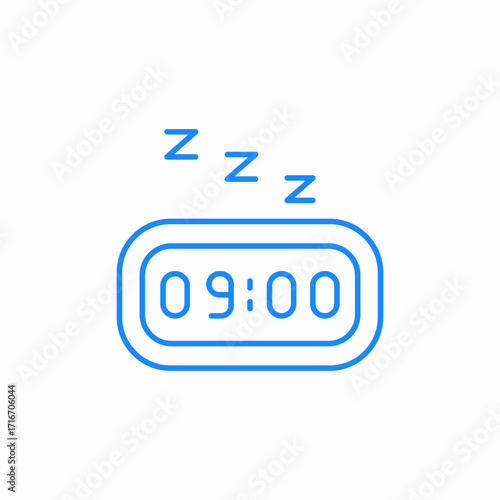 alarm clock snooze icon sign vector