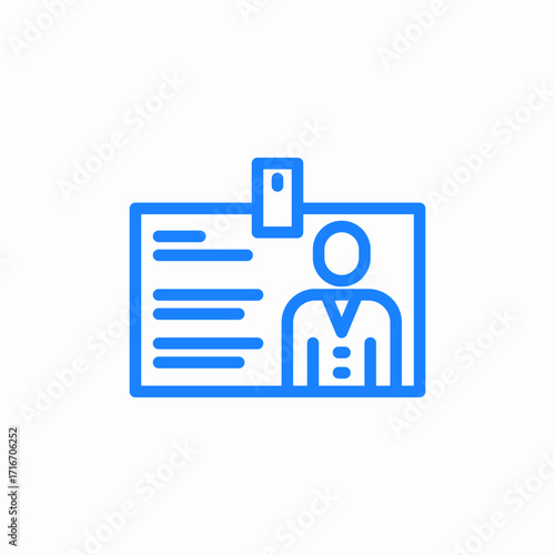 id card person icon sign vector
