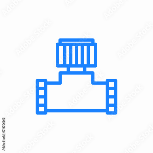 industrial valve control icon sign vector