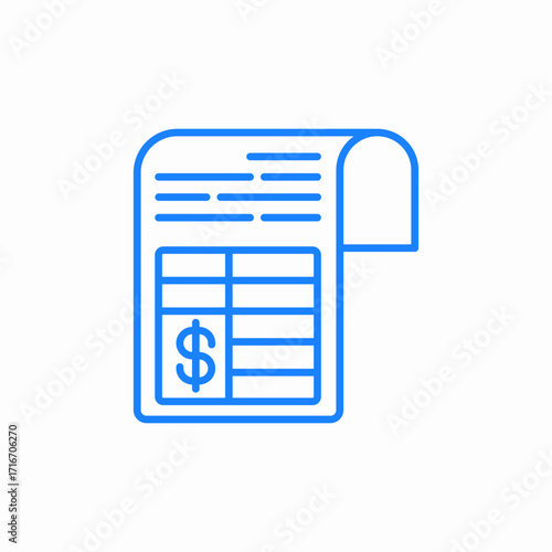 invoice billing document icon sign vector