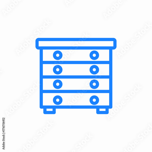 nighstand drawer icon sign vector