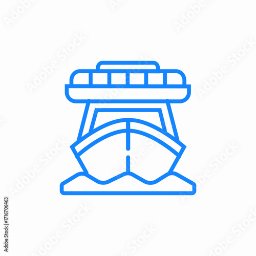 ocean cruise ship icon sign vector
