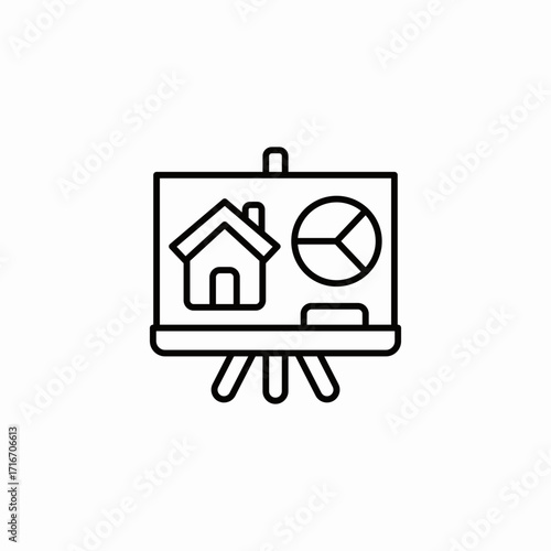 real estate presentation icon sign vector
