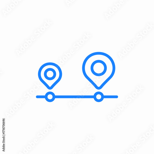 route location icon sign vector