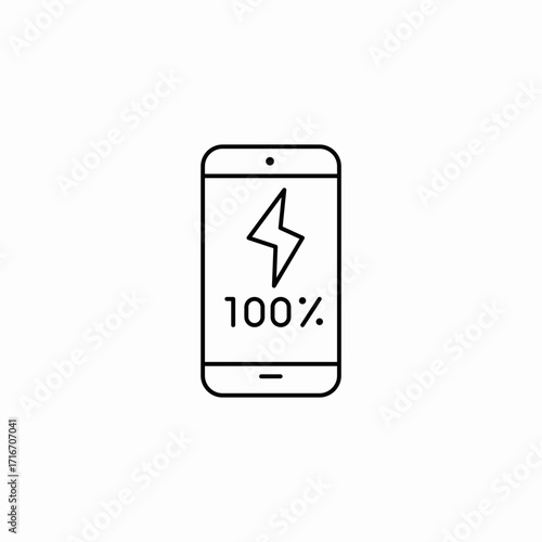smartphone charging battery icon sign vector