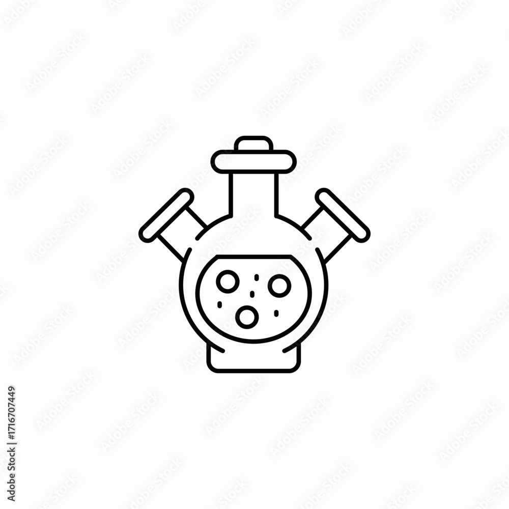 Obraz premium three neck flask icon sign vector