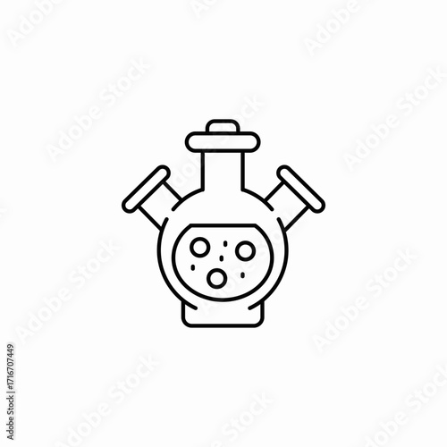 three neck flask icon sign vector